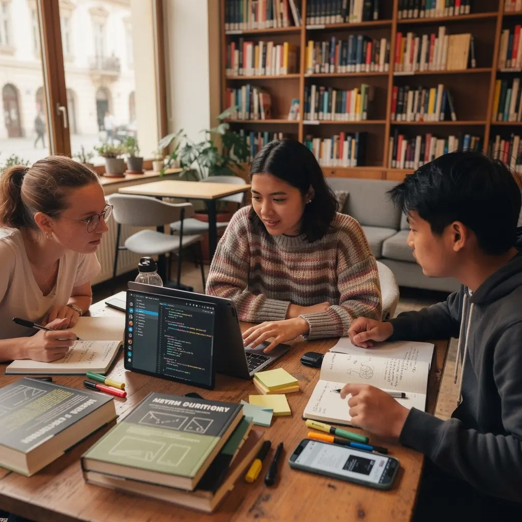 Ein Screenshot einer interaktiven Lernplattform, die Programmierkurse und Übungen zeigt.